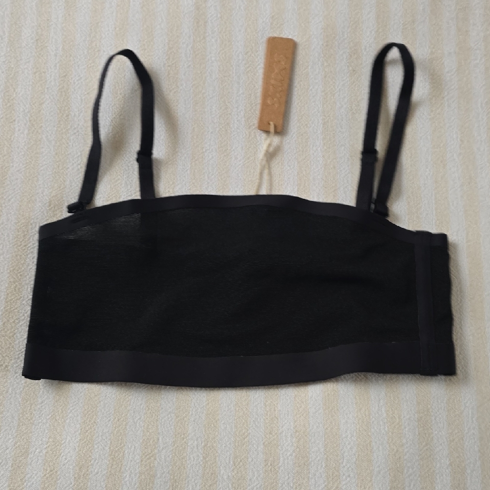 SKIMS Sheer Sculpt Bandeau Size:XXS Onyx